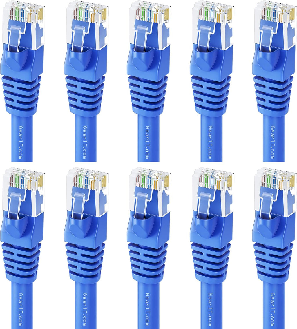 Cat 6 Ethernet Cable 1 ft 100-Pack Blue Y927273
