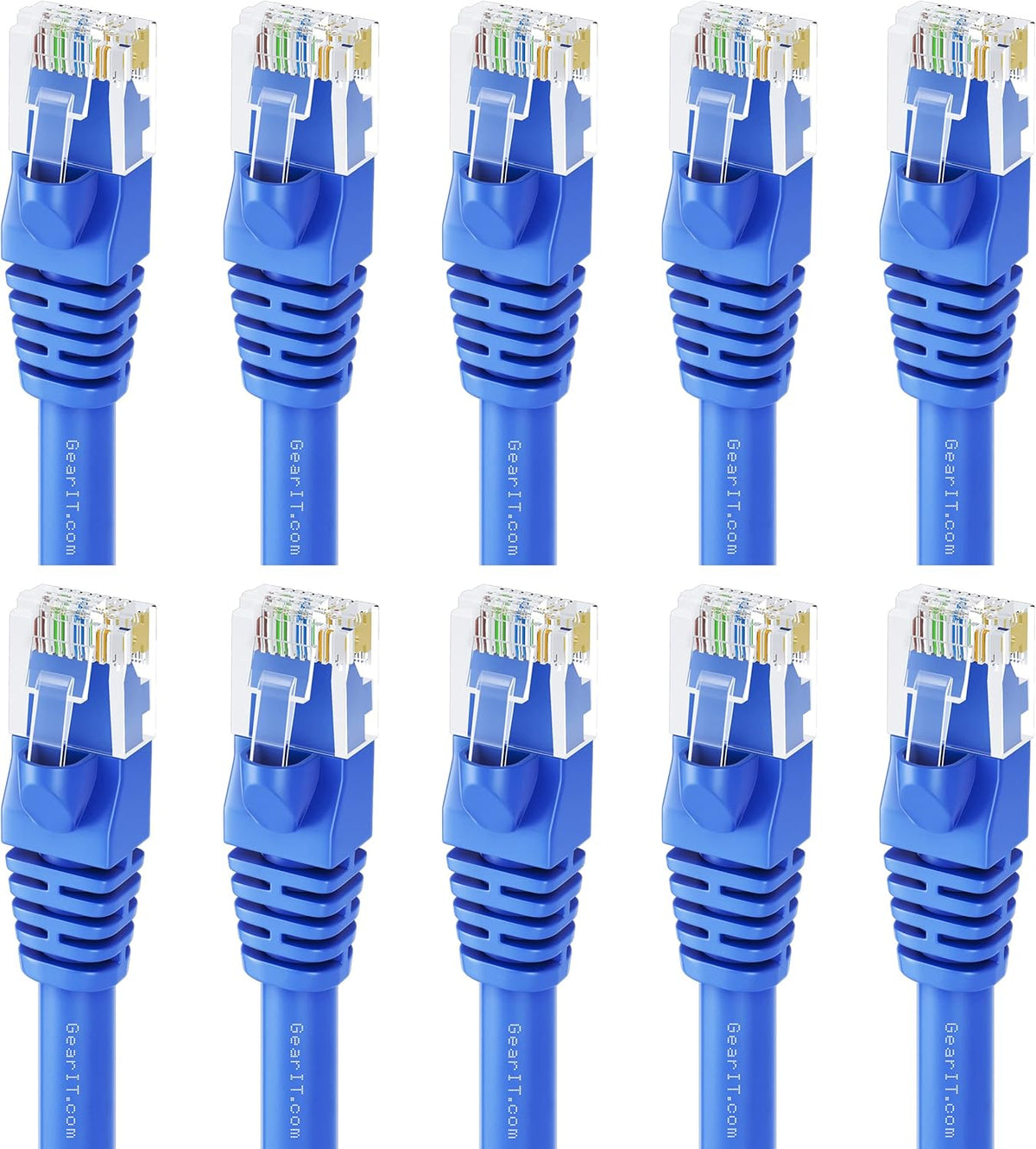 Cat 6 Ethernet Cable 1 ft 100-Pack Blue Y927273