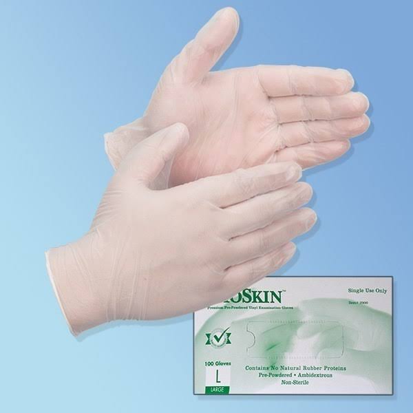 Vinyl Exam Gloves, 4 mil, Powder Free, Box/100 U11665