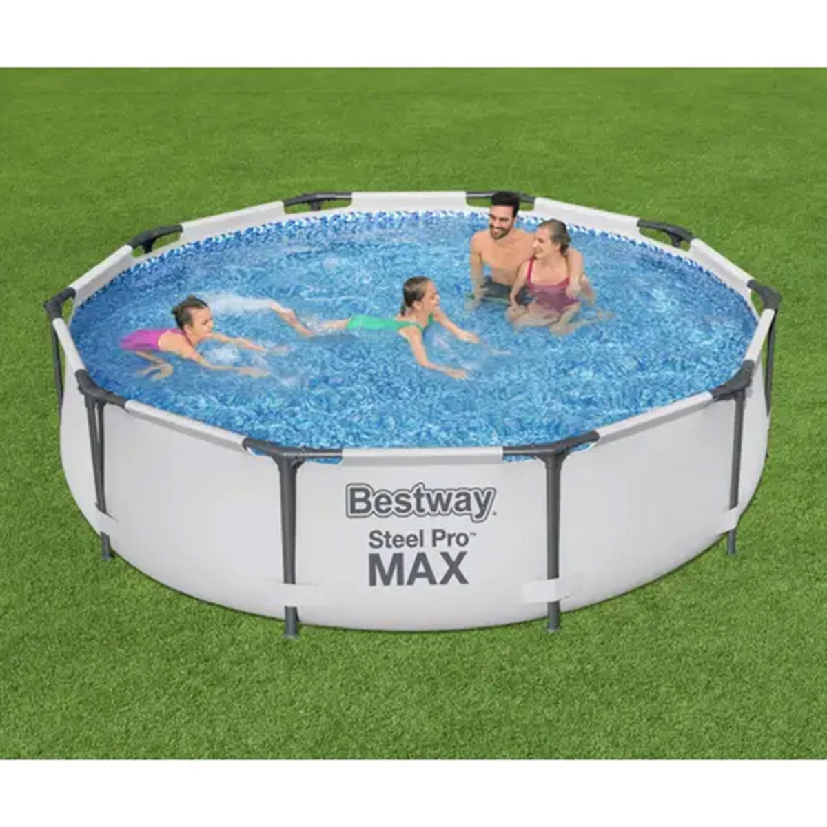 10'x30" Above Ground Metal Frame Swimming Pool with Pump W1307