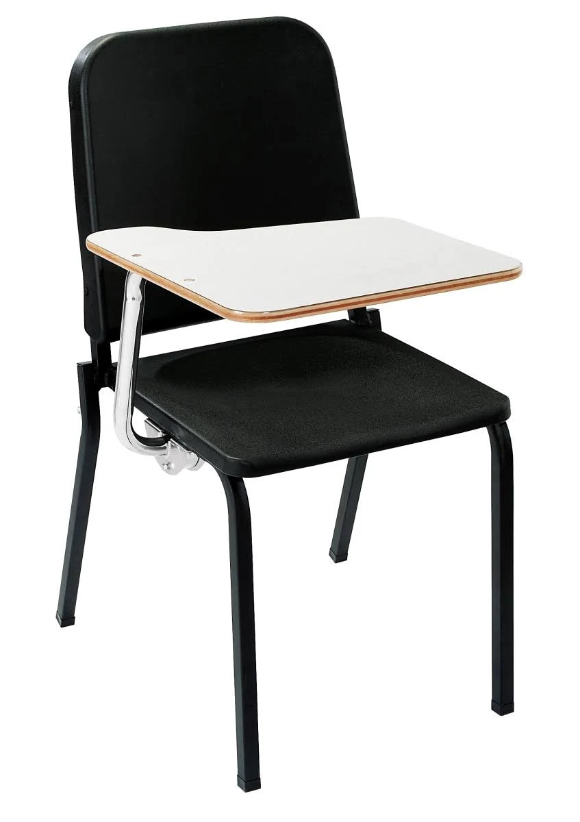 Black Music Stack Chair with Left Tablet Arm Q53811