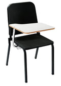 Black Music Stack Chair with Left Tablet Arm Q53811
