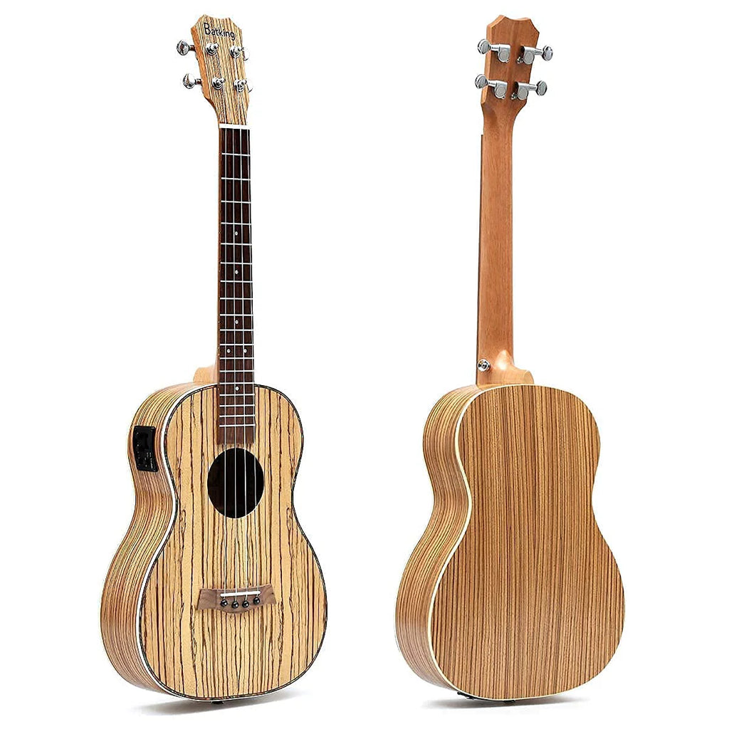 30 inch Zebra Acoustic Electric Baritone Ukulele S211