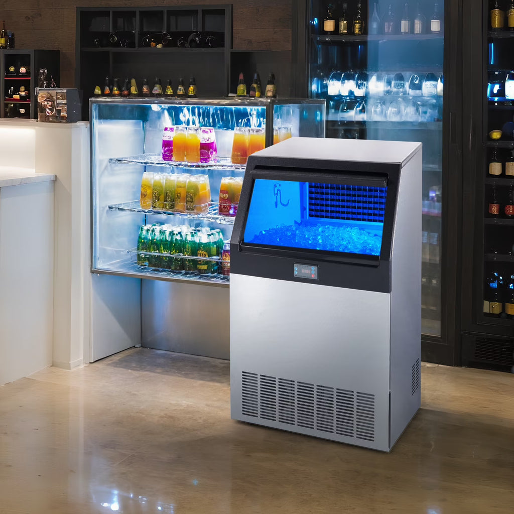 265lbs/24H Freestanding Ice Maker Cabinet Machine M7877