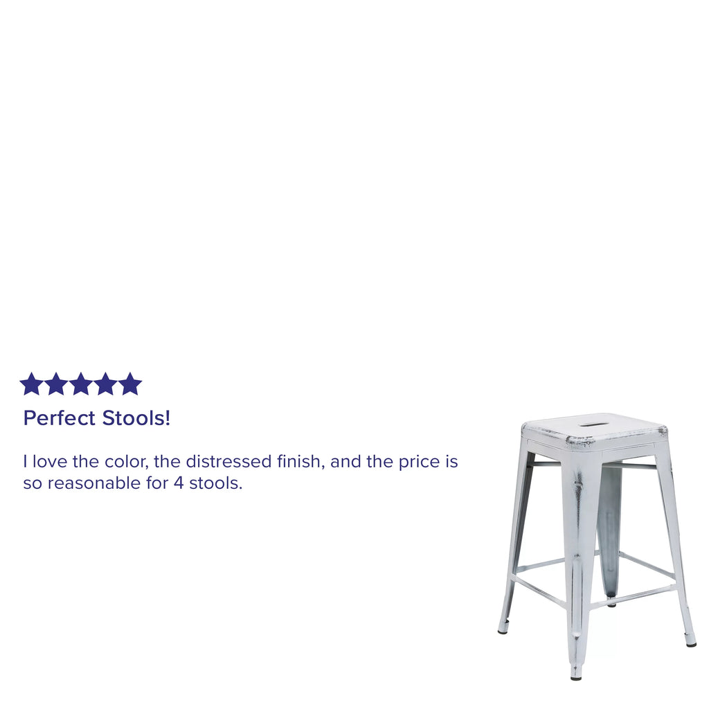 White Outdoor Bar Stool O8602