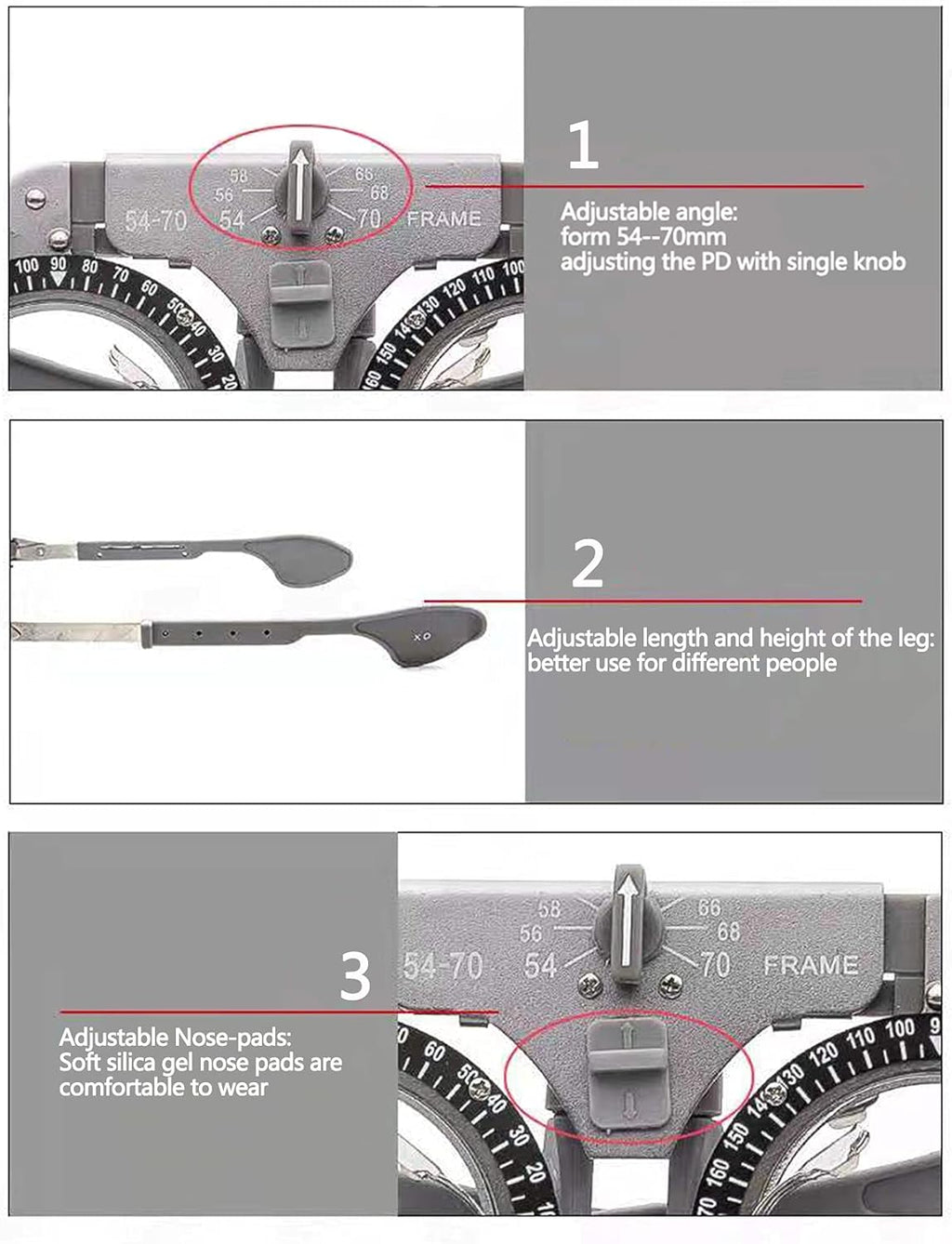 Adjustable Titanium Optical Trial Lens Frame A2996