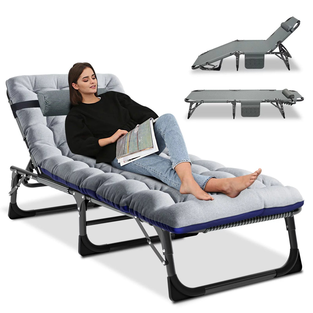 Portable Folding Lounge Chair with Pillow F4294