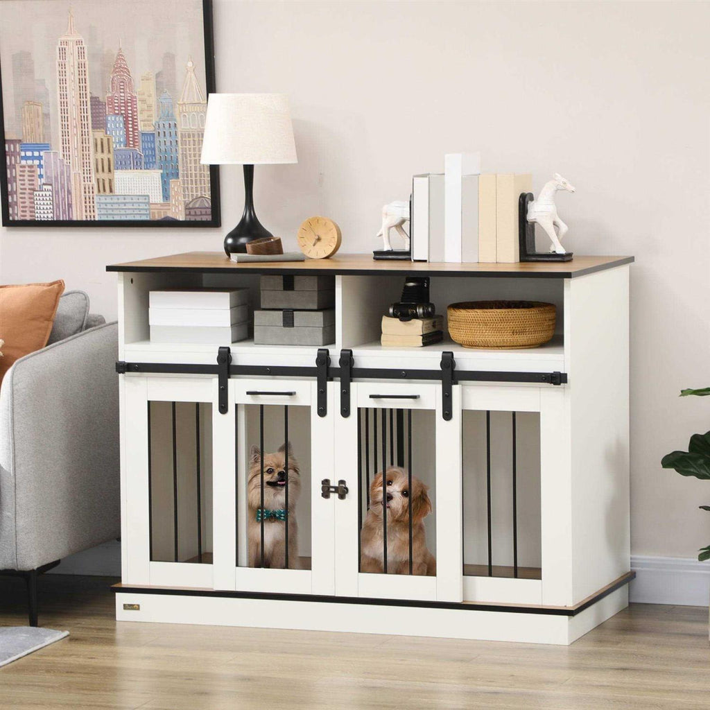 Large Dog Crate Furniture with Shelves Y86593