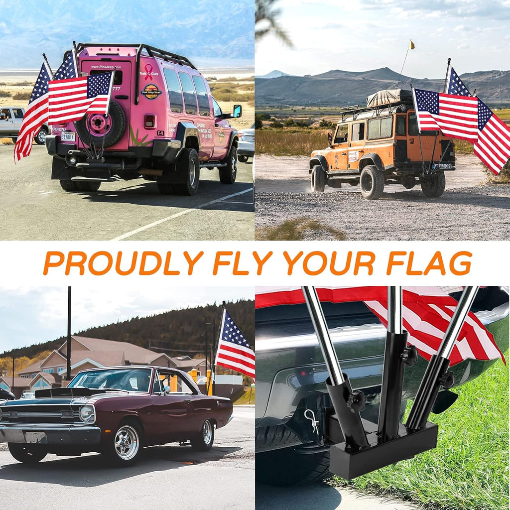Hitch Mount Flagpole Holder for 2 inches Receiver X217
