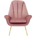 Dusty Rose Velvet Accent Armchair E458