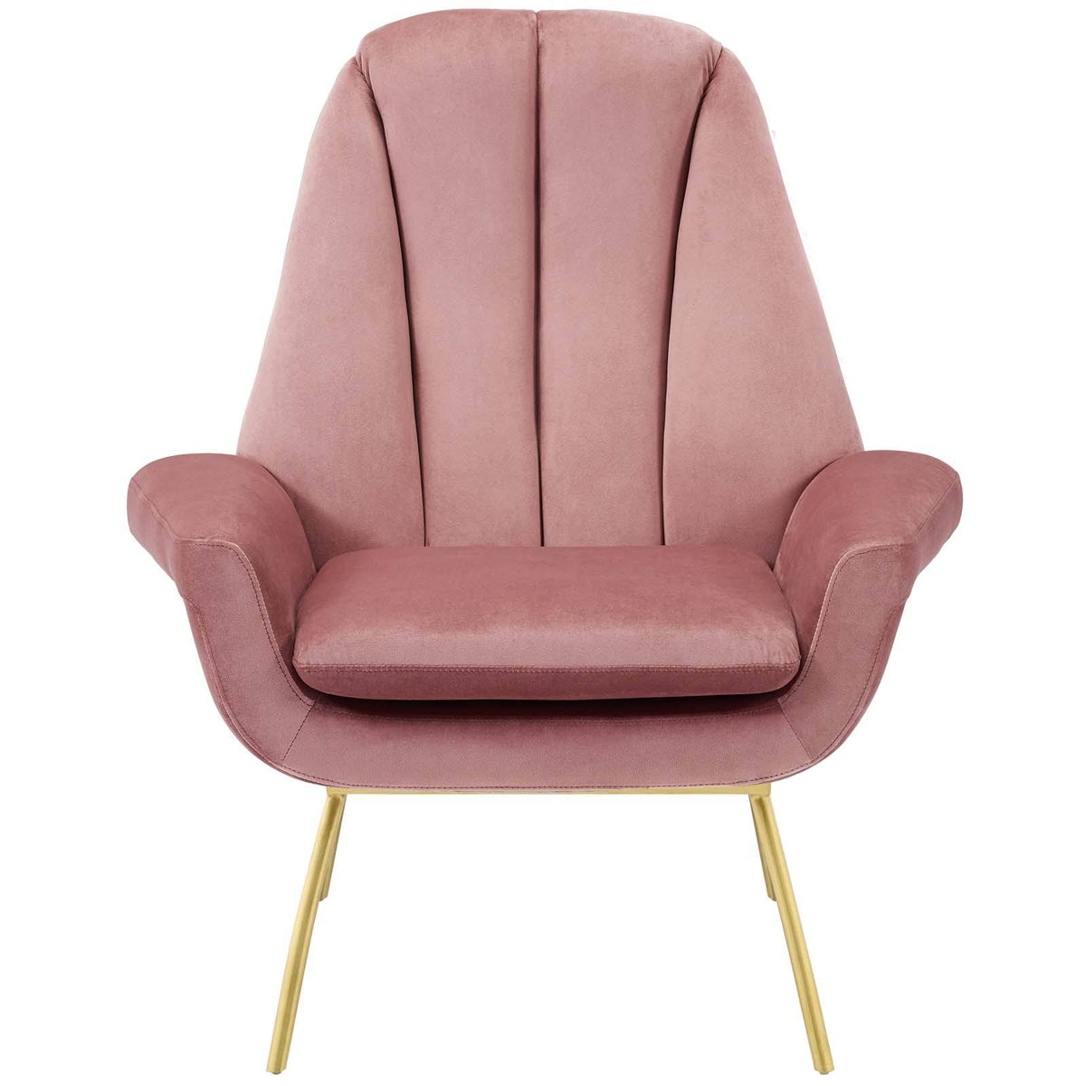Dusty Rose Velvet Accent Armchair E458