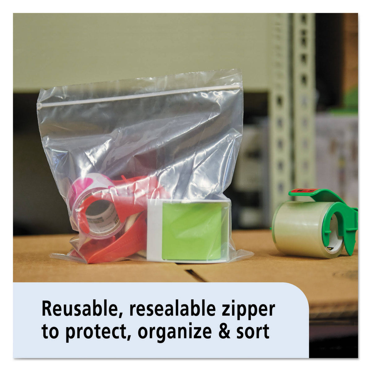 Clear 6 x 6 Zipper Seal Closure Bags, 1000/Carton L552