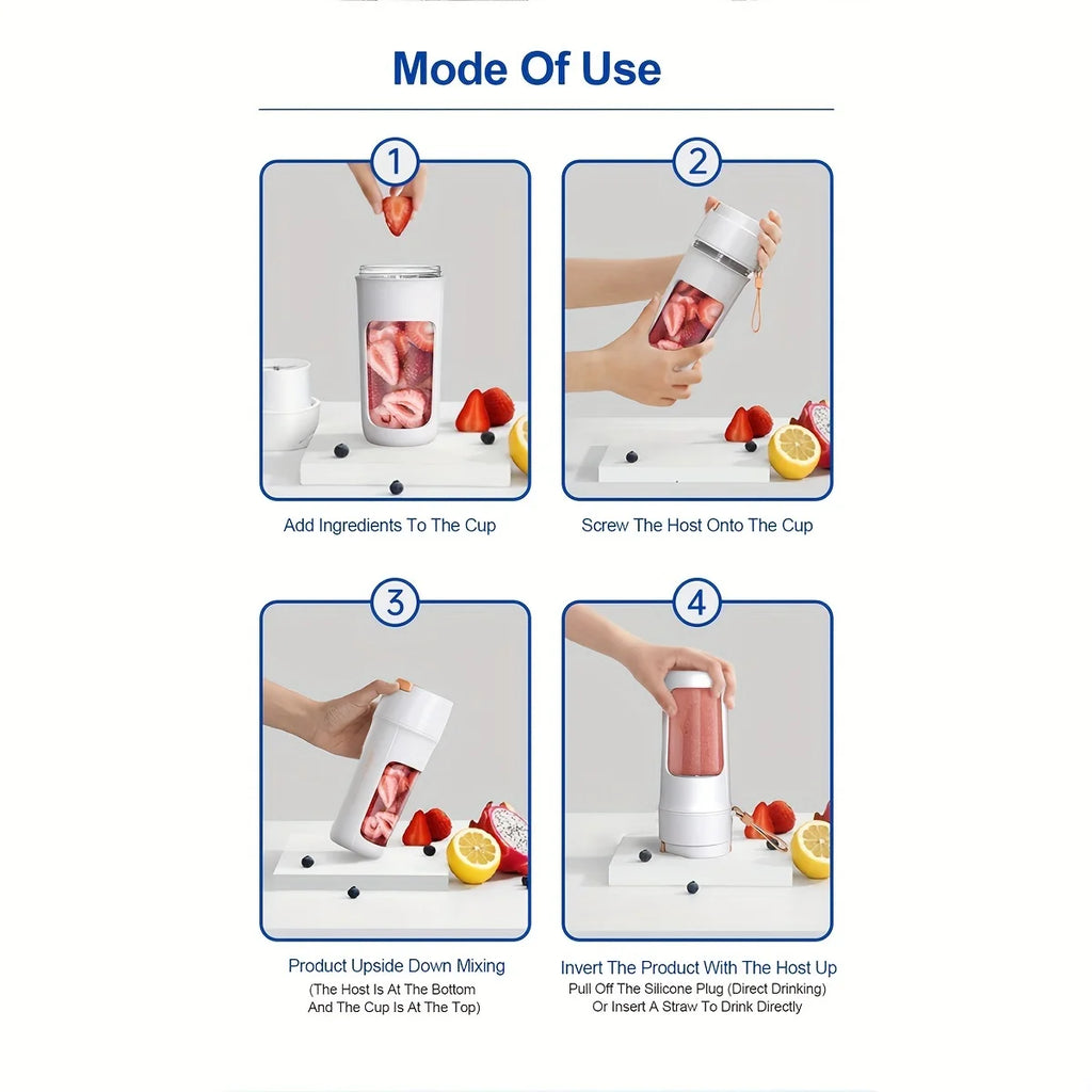 Rechargeable Mini Juicer Mixer Grinder with 10 Blades P490818