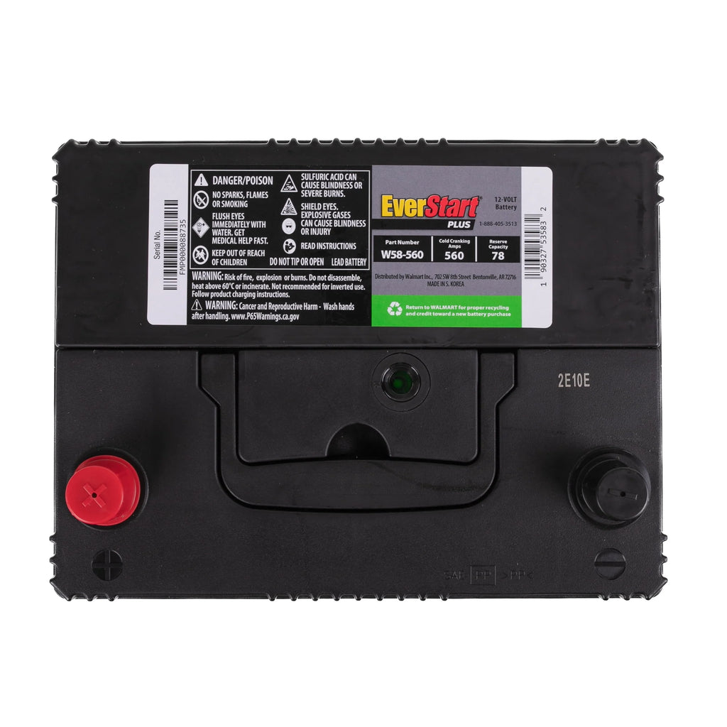 Lead Acid Automotive Battery Group Size 58 12 Volt 560 CCA A8698
