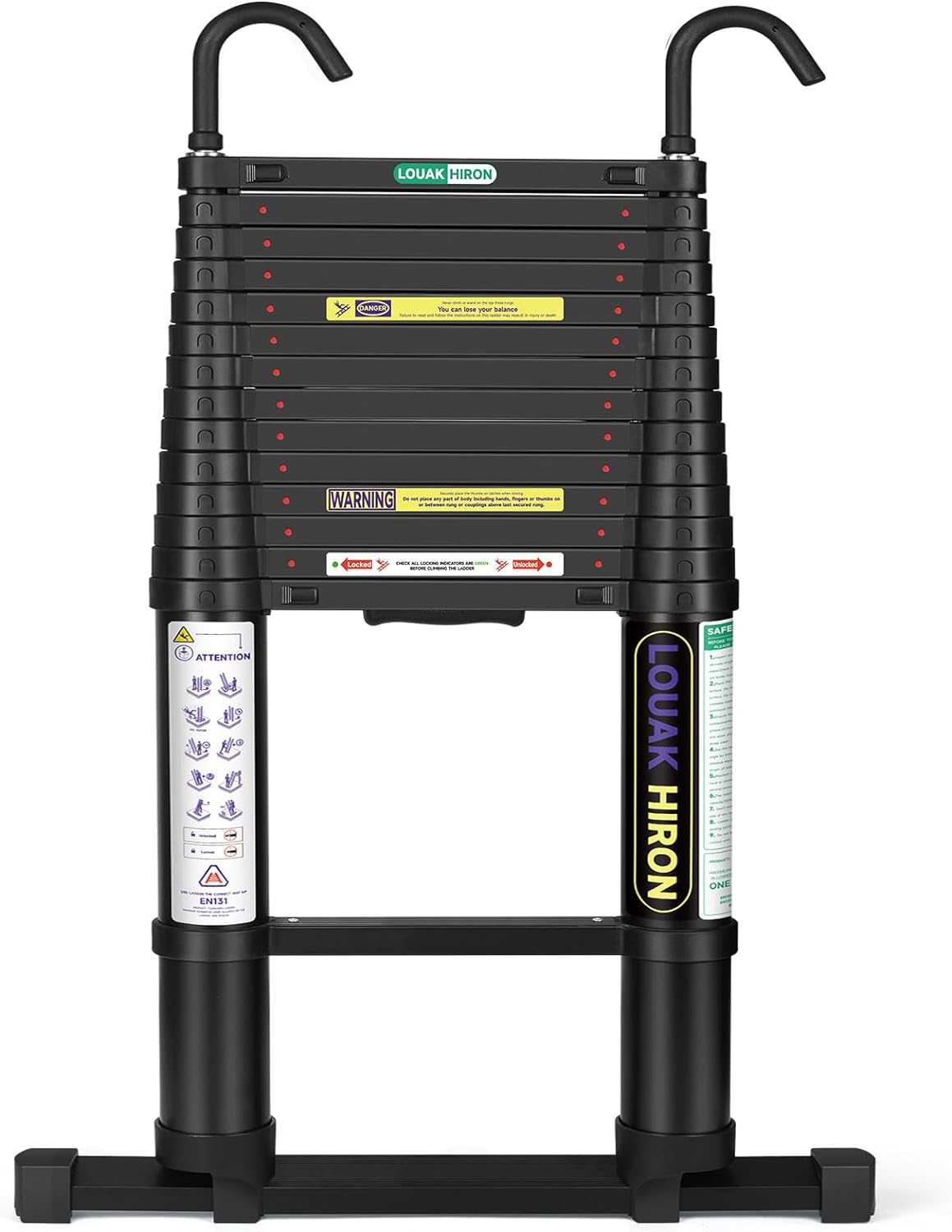 Telescoping Aluminum Extension Ladder 15 FT 330 Pound Capacity Z985