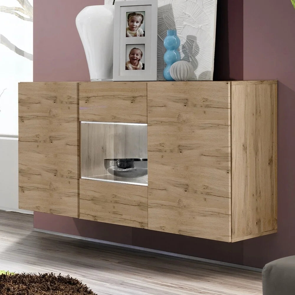 Wall Mounted Floating Sideboard Oak O427