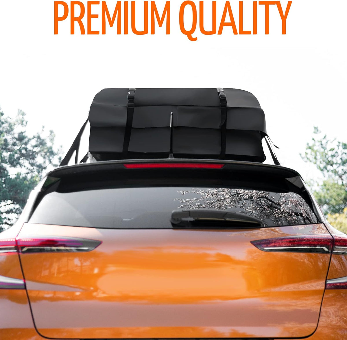 Car Roof Cargo Bag Water Resistant with Anti Slip Mat, 8 Straps D570420