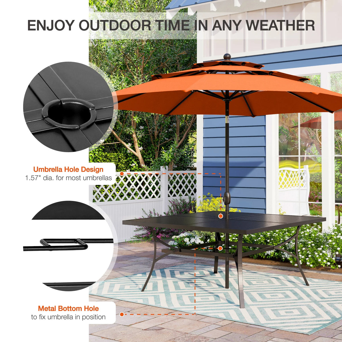 9 Piece Outdoor Patio Dining Set T62756