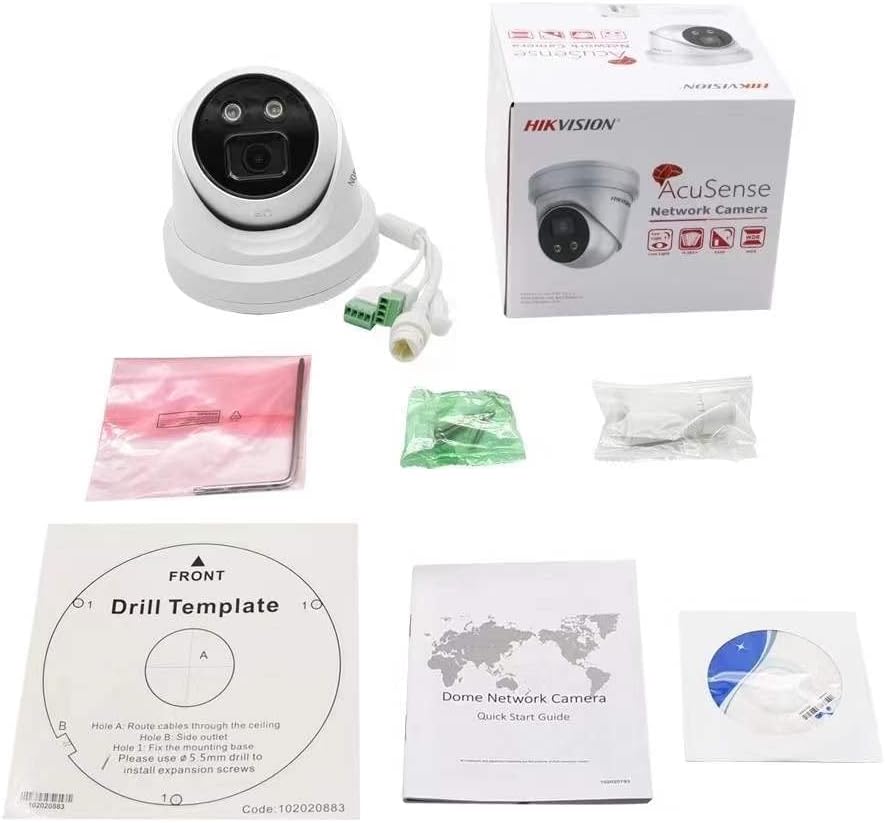 4K AcuSense Fixed Turret Network Camera with Strobe Light and Audible Warning E247718