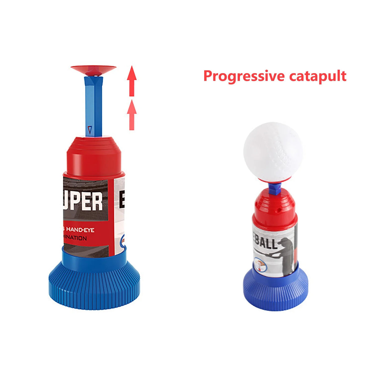 Automatic Launcher Baseball Bat Toys T-Ball Set with Baseball Bat and 3 Baseball C268349