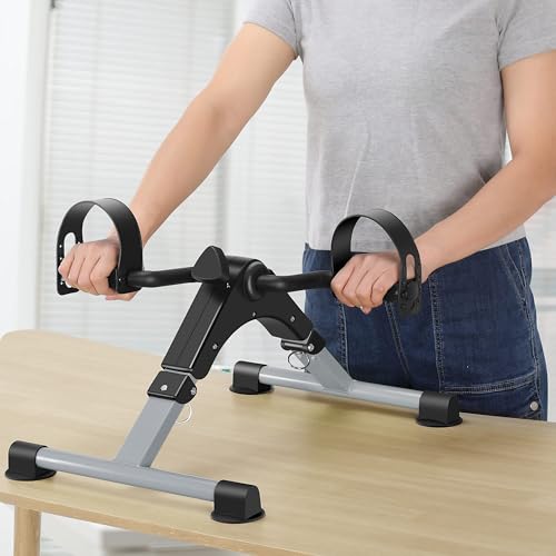 Under Desk Pedal Exerciser Mini Bike with LCD Display J832