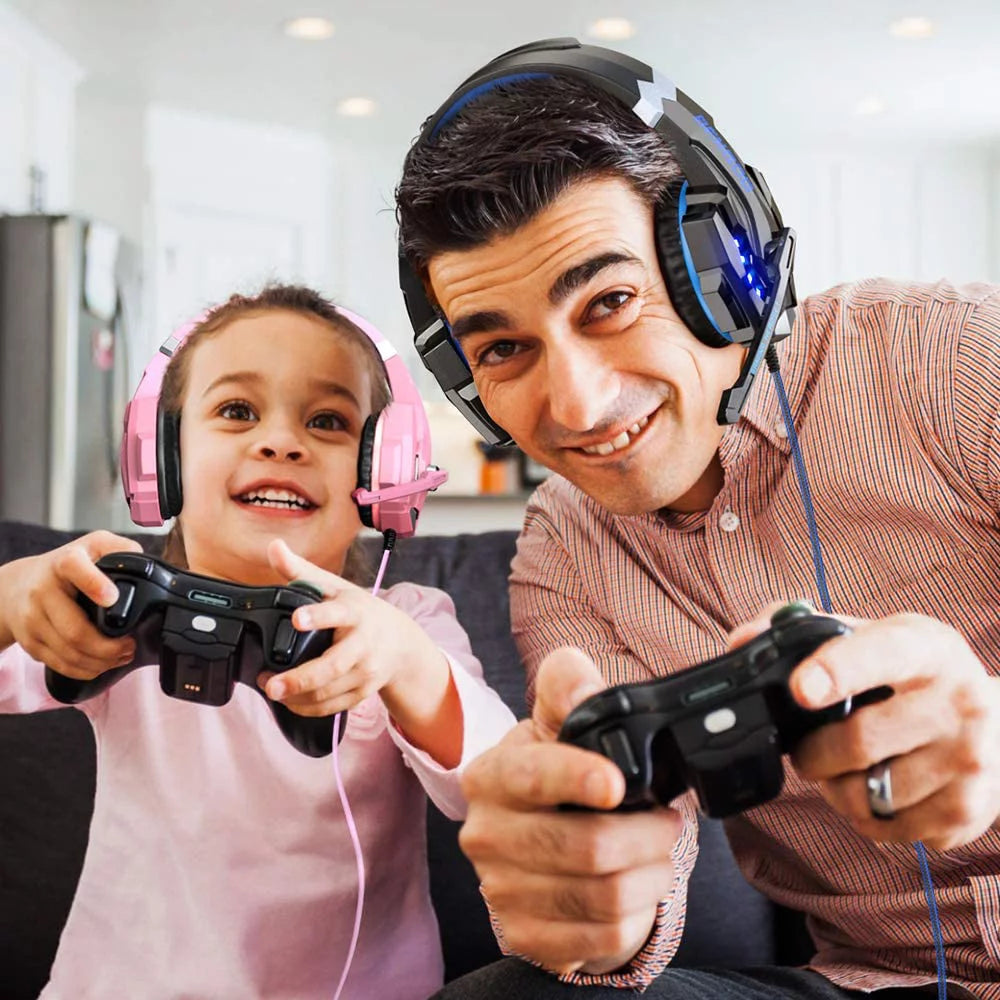 Stereo Gaming Headset with Mic, Noise Cancelling Over Ear Headphones O91946