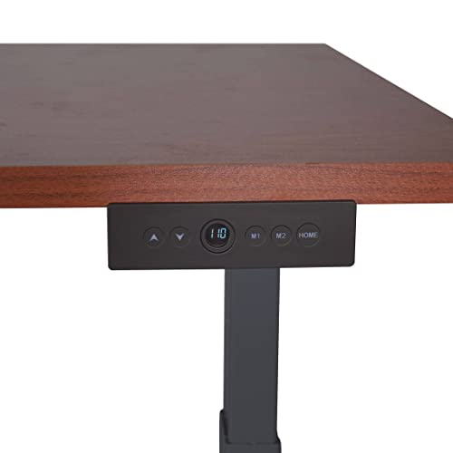 Adjustable Sit/Stand Desk 60"x30" Cherry Wood Finish Black Frame L105