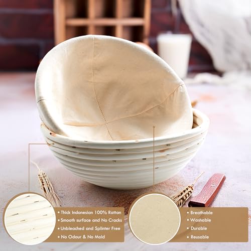 10 Inch Oval Sourdough Bread Proofing Baskets Set Of 2 A11665