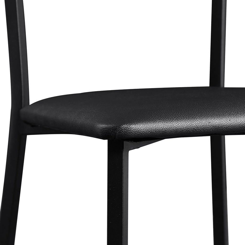 Set of 2 Black Cushioned Dining Chairs V394737