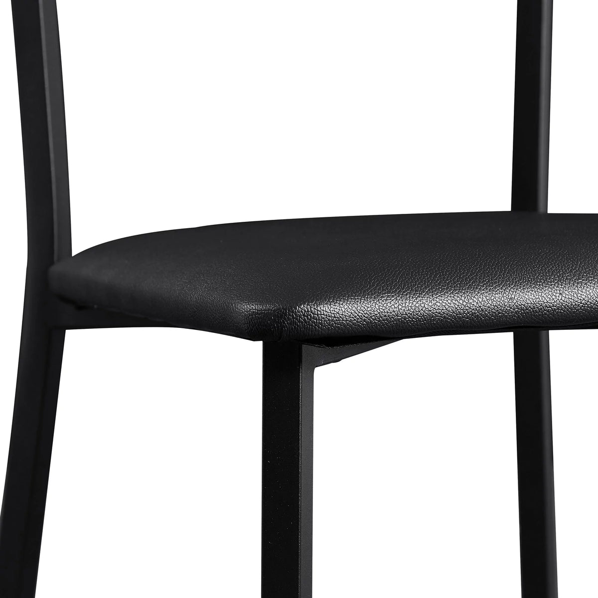 Set of 2 Black Cushioned Dining Chairs V394737