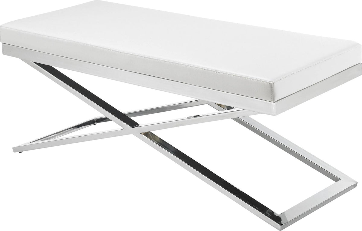 White Two Seat Bench E506