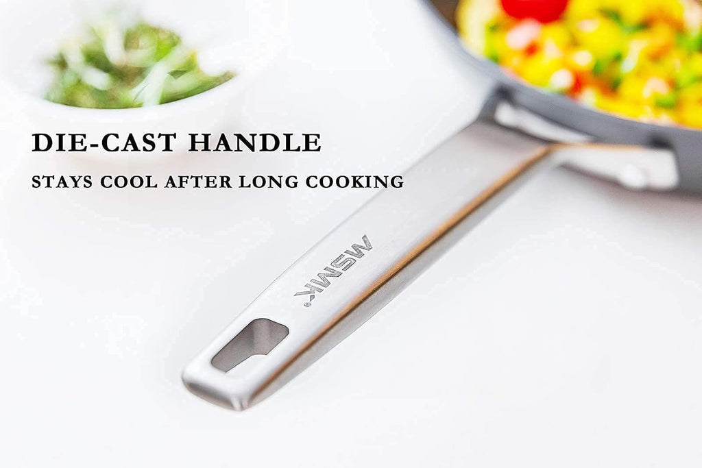 10-inch Nonstick Stainless-steel Frying Pan with Lid N198