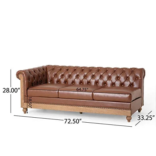 Cognac Brown Natural Sectional J800