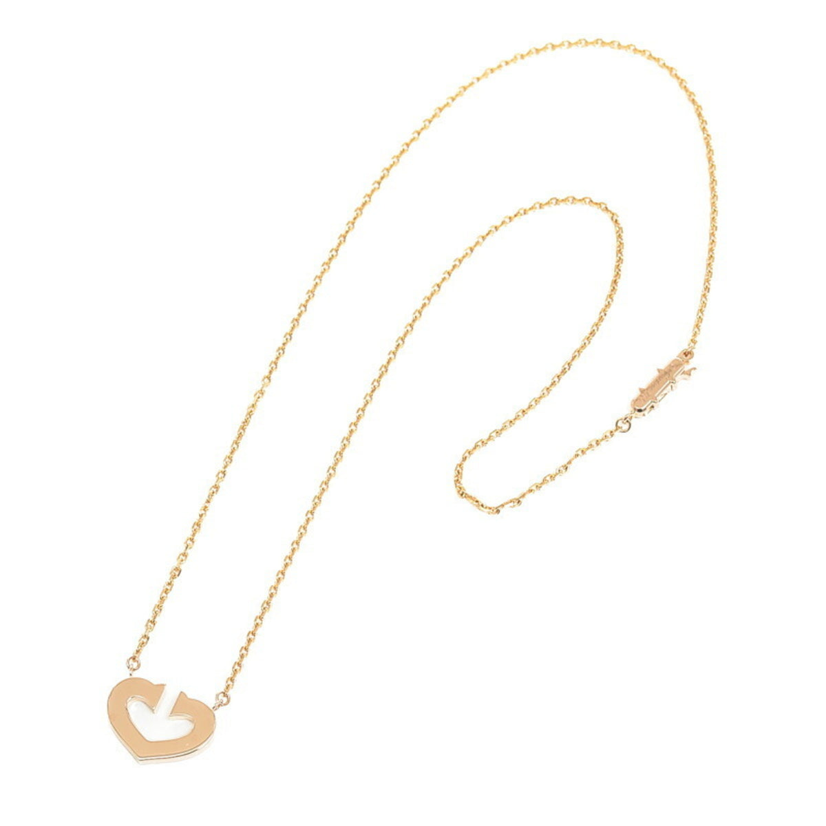 K18PG Heart Pendant Necklace H764