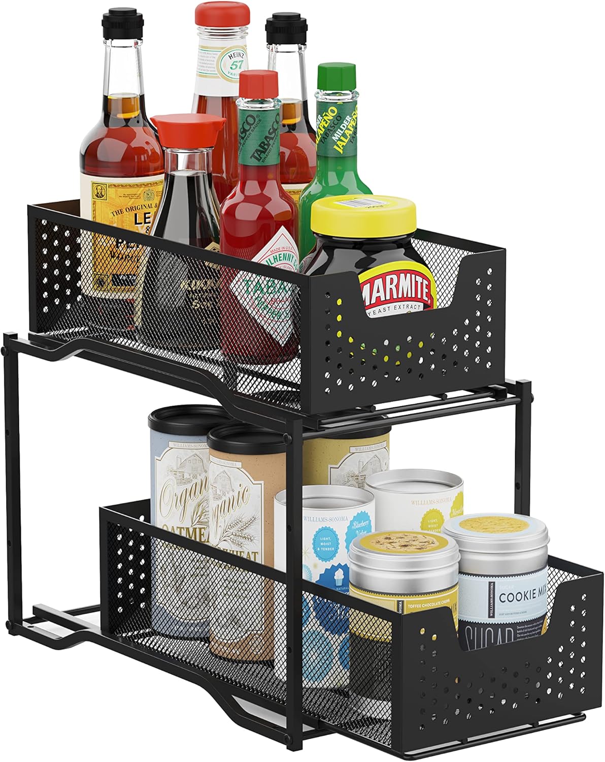 2-Tier Under Sink Cabinet Organizer with Sliding Drawer Q12730