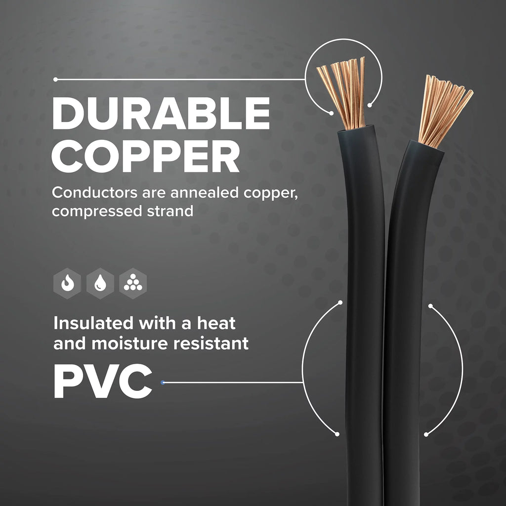 50 Feet Insulated Stranded Copper THHN THWN Wire 10 AWG Black O2037