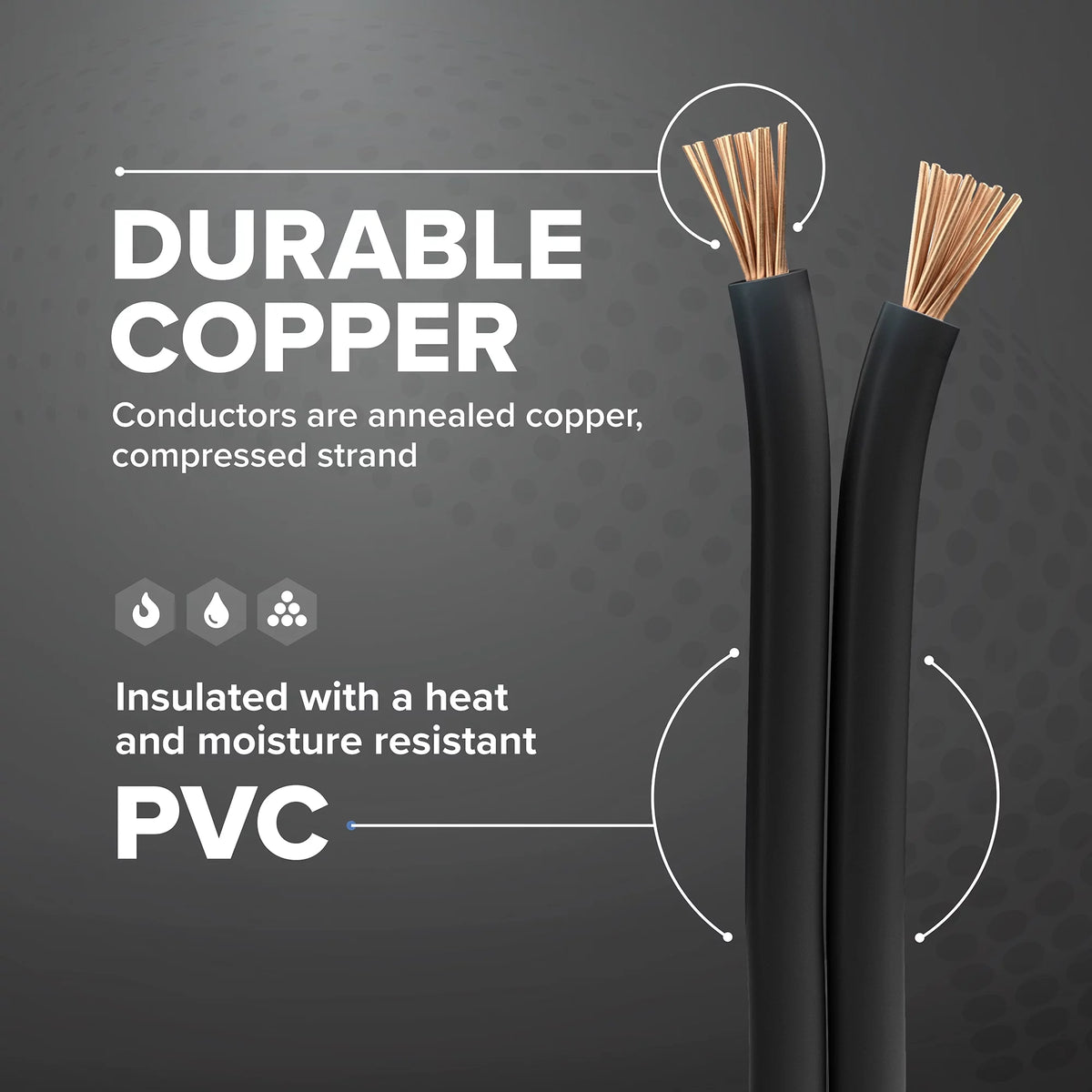 50 Feet Insulated Stranded Copper THHN THWN Wire 10 AWG Black O2037
