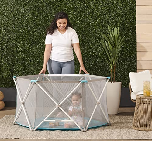 Teal 8-Panel Portable Play Yard P706242