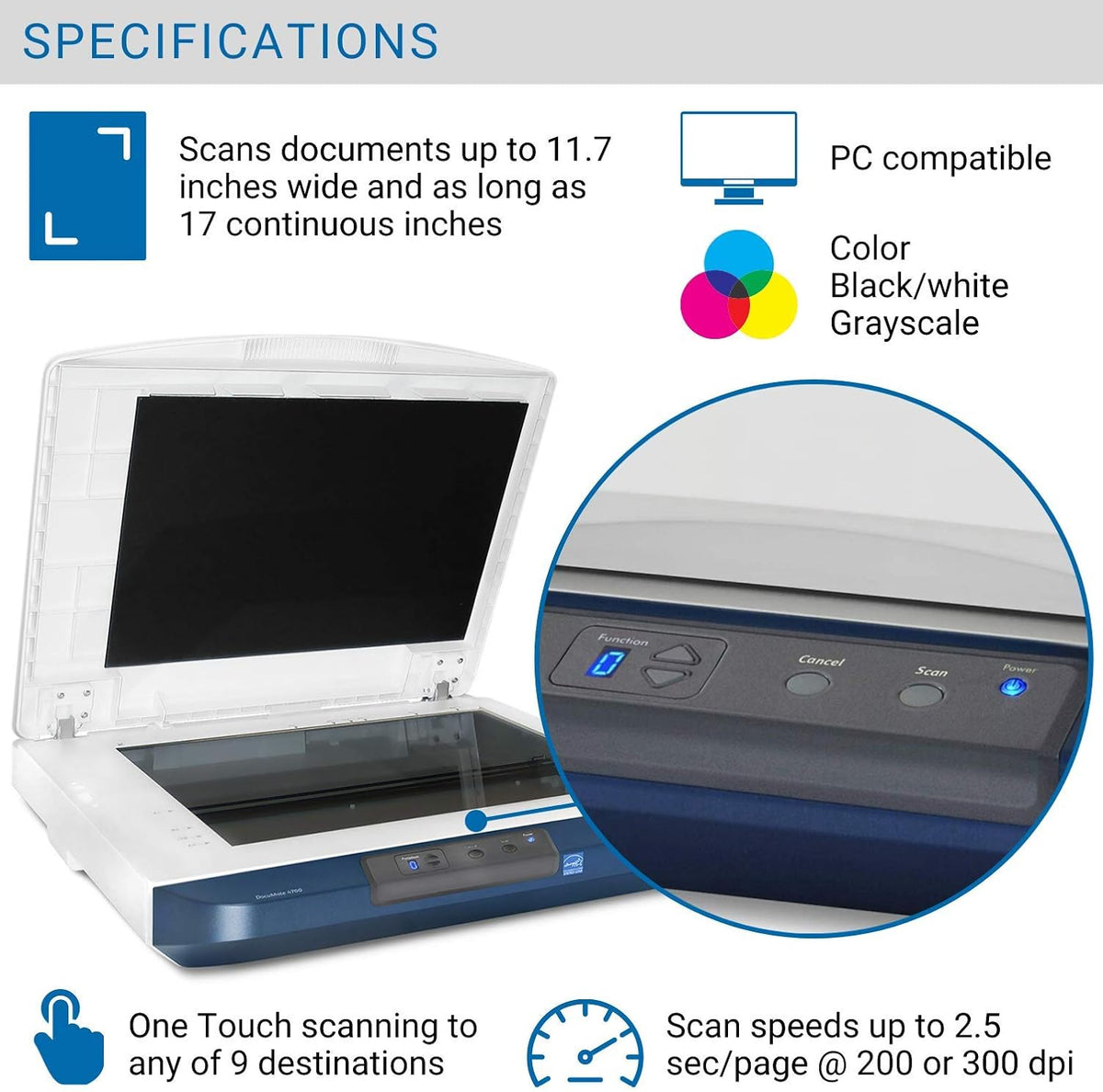 Color Document Flatbed Scanner P872523