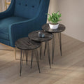 Set of 3 High Gloss Nesting End Tables Y643