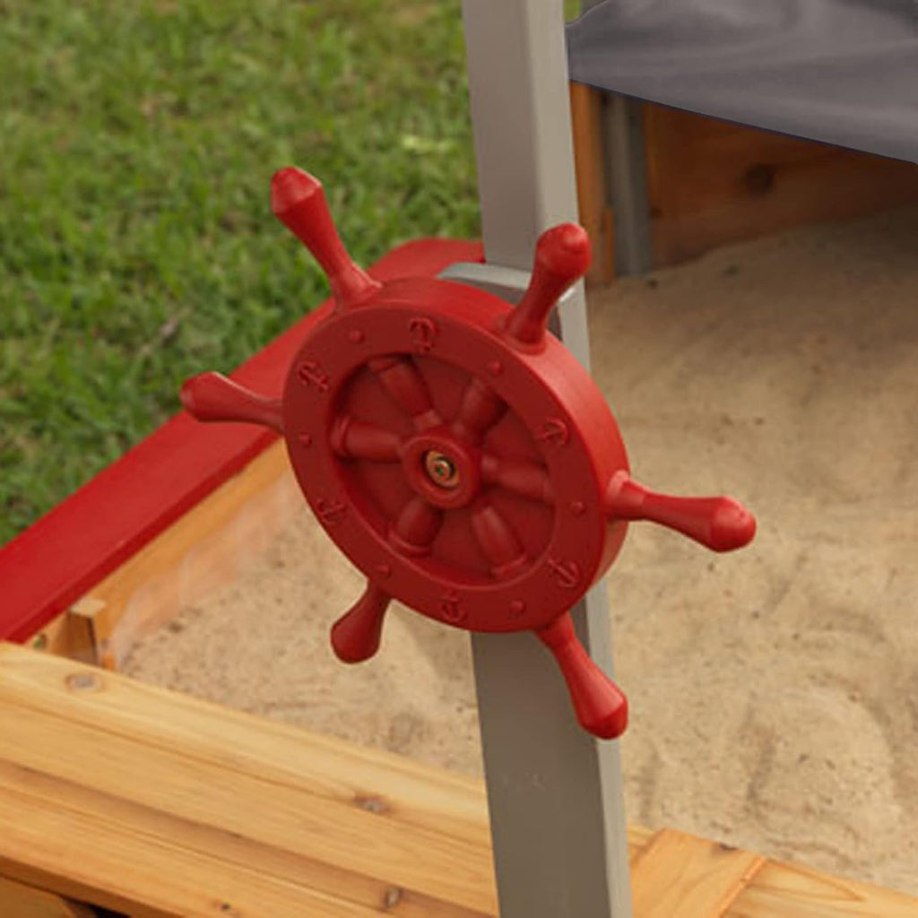 Wooden Pirate Sandbox with Canopy R31109