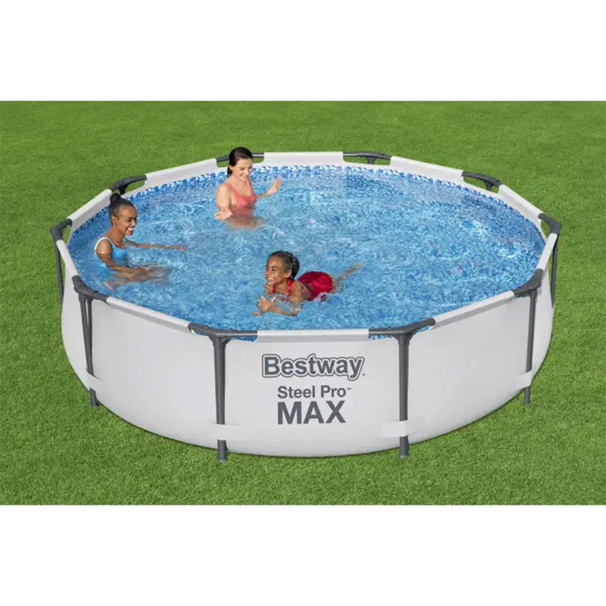 10'x30" Above Ground Metal Frame Swimming Pool with Pump W1307