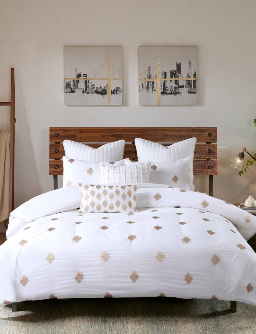 3 Piece Cotton Percale Duvet Cover Mini Set Full/Queen Q867764