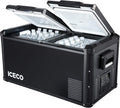 Portable Refrigerator, 75L Dual Zone Steel Compact Refrigerator W627