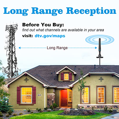 Digital HDTV Antenna Indoor Outdoor with Magnetic Base B892