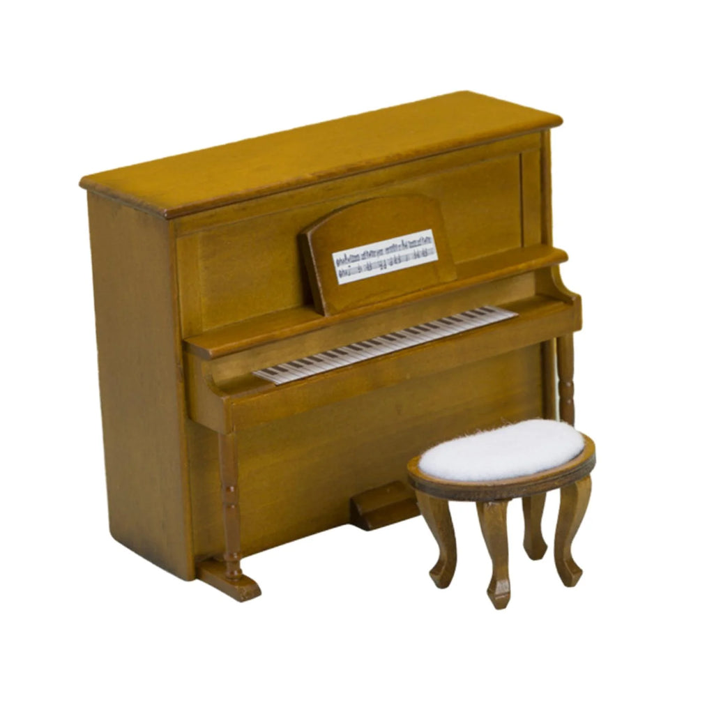 Walnut Wooden Upright Piano Model with Stool I742216