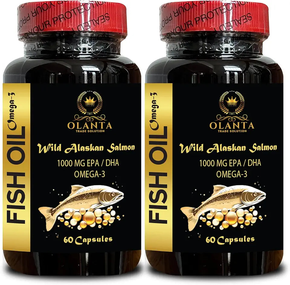 Omega-3 Fish Oil Softgels EPA DHA 2 Bottles B7335