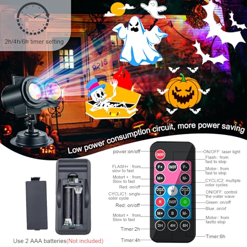 LED Outdoor Holiday Projector Lights Waterproof with Remote Control & Timer P45754
