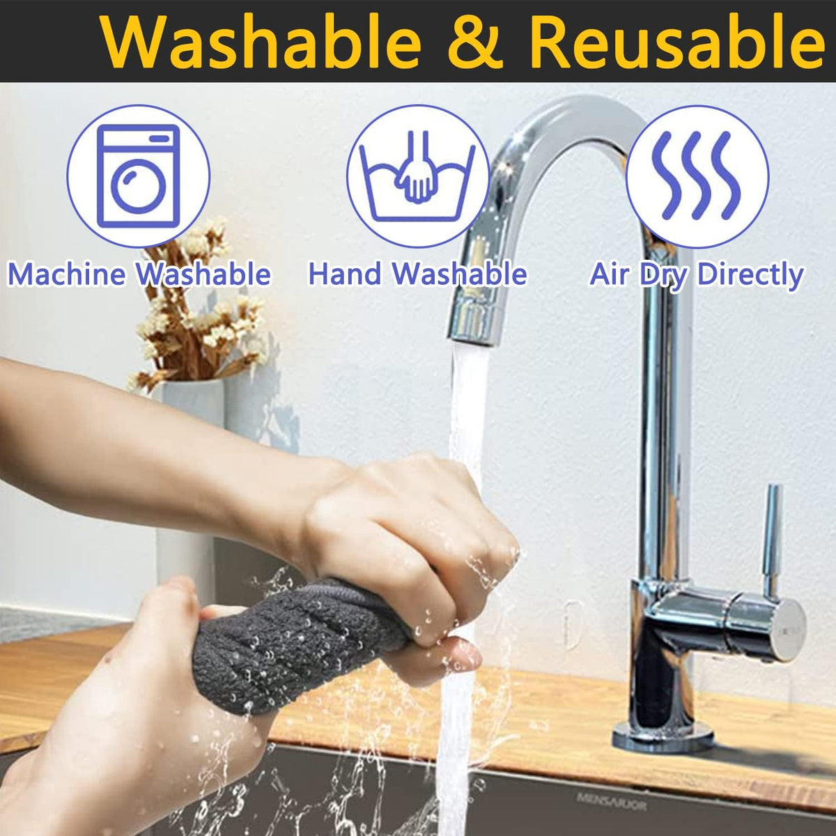 Absorbent Faucet Mat 24.8'' x 5.1'' 4 Pieces I93700
