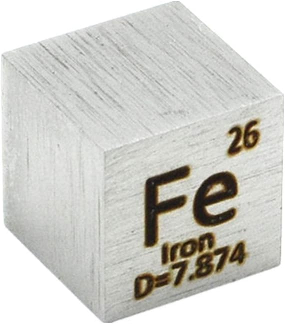 10mm Metal Cube Set Titanium Bismuth Carbon Nickel Iron Copper Zinc Aluminium Tin S5496